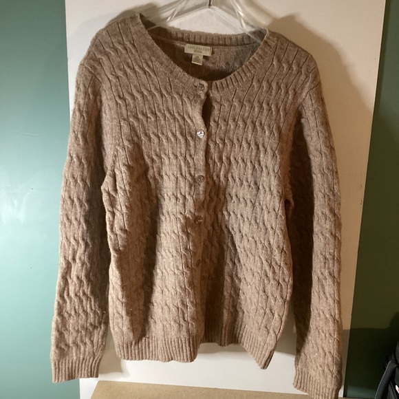 Appleseeds woman’s wool cable knit cardigan size 0X - Picture 1 of 6